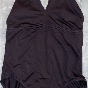 ✅ Black Halter Top Onepiece Swimsuit SizeSmall